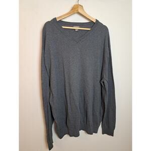 Oak Hill Gray Cotton & Cashmere Sweater Men's Size 2XL T